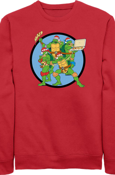 Christmas Pizza Teenage Mutant Ninja Turtles Sweatshirt