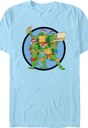 Christmas Pizza Teenage Mutant Ninja Turtles T-Shirt