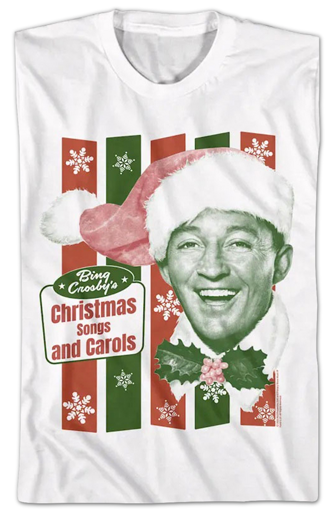 christmas-songs-and-carols-bing-crosby-t-shirt