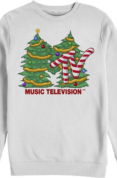 White Christmas Tree Logo MTV Sweatshirt