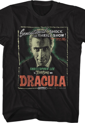 Christopher Lee As Dracula Hammer Films T-Shirt