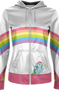 Ladies Classic Rainbow My Little Pony Zip-Up Hoodie