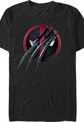 Clawed Logo Deadpool & Wolverine Marvel Comics T-Shirt