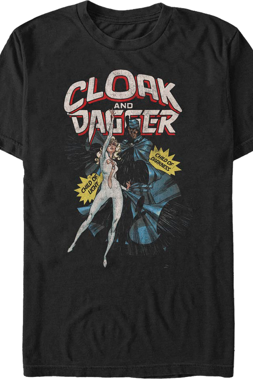 Cloak And Dagger Action Poses Marvel Comics T-Shirtmain product image