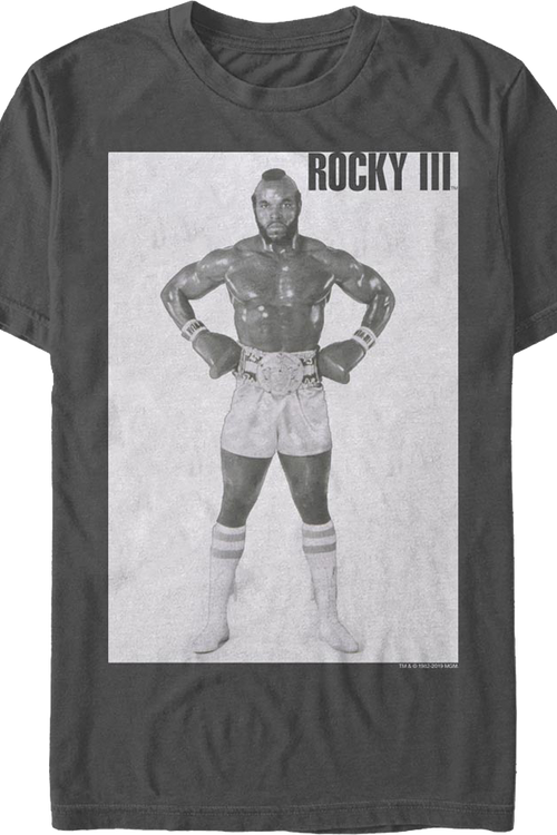 Clubber Lang Black & White Photo Rocky III T-Shirtmain product image