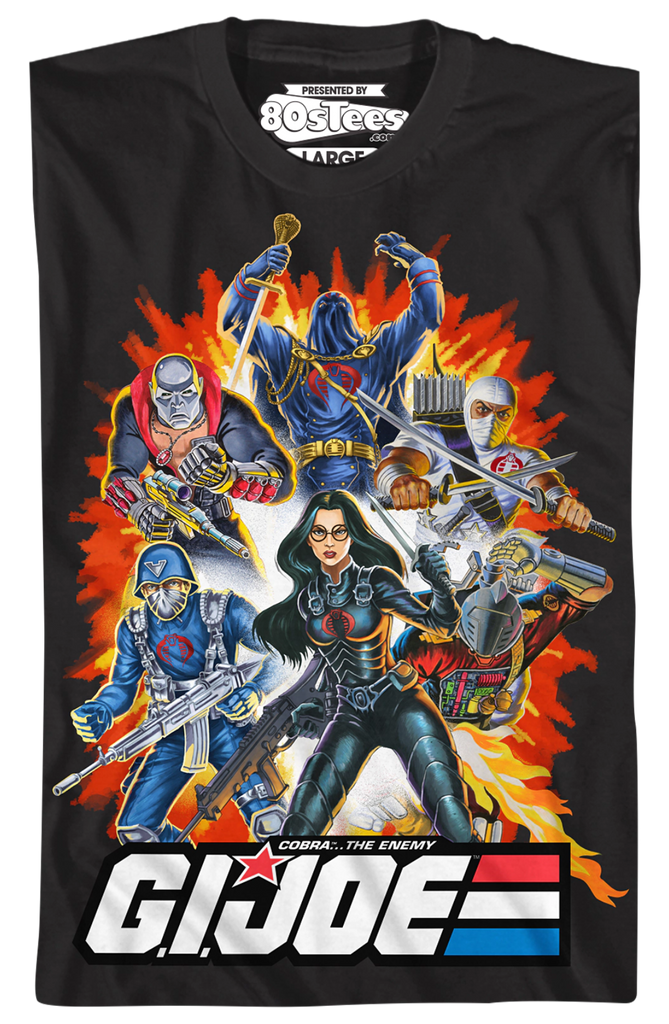 thumbnail image 2 of GI Joe T-Shirt – 1980s Action Figure 3.75 Lot Vehicle Part Comic Cartoon Movie Tee – Men's XL 2 of 2