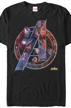 Collage Logo Avengers Infinity War T-Shirt