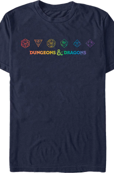 Colorful Rolling Dice Dungeons & Dragons T-Shirt