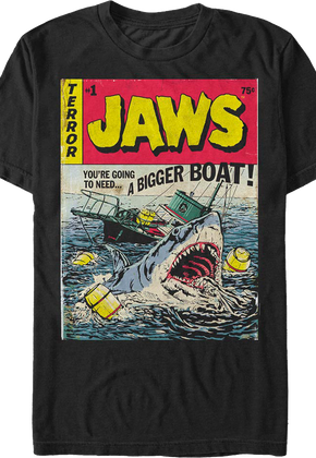 Comic Book Cover Jaws T-Shirt