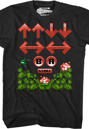Contra Cheat Code 30 Lives T-Shirt