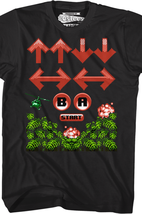 Contra Cheat Code 30 Lives T-Shirtmain product image