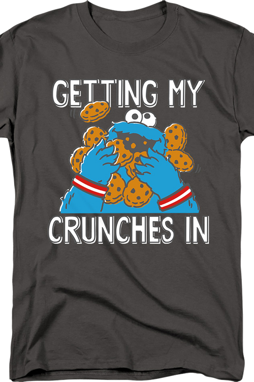 Cookie Monster Getting My Crunches In Sesame Street T-Shirtmain product image