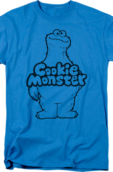 Cookie Monster Sketch Sesame Street T-Shirt