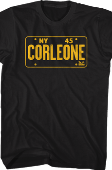 Corleone License Plate Godfather T-Shirt