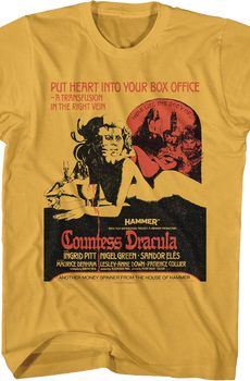 Countess Dracula Hammer Films T-Shirt
