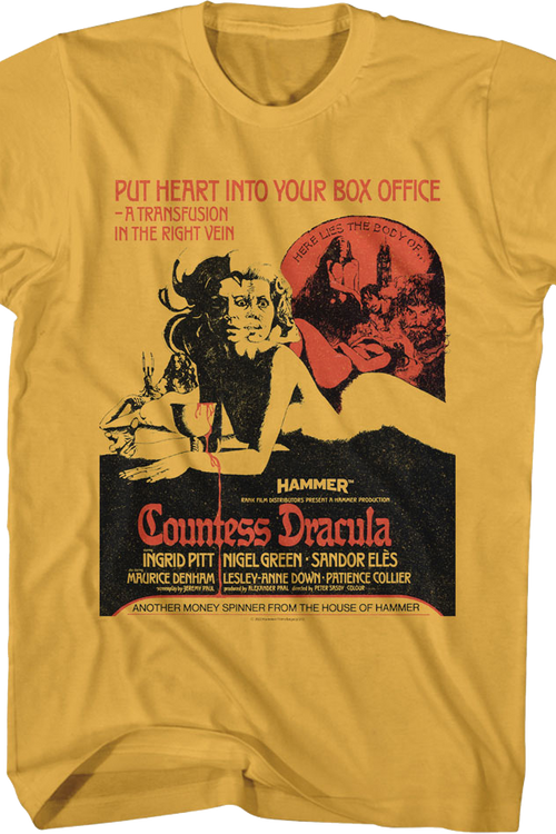 Countess Dracula Hammer Films T-Shirtmain product image