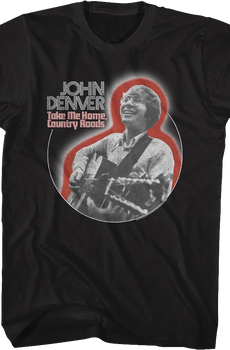 Country Roads Outline John Denver T-Shirt