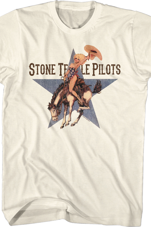 Cowgirl Riding Bronco Stone Temple Pilots T-Shirtmain product image