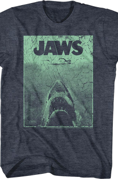 Cracked Poster Jaws T-Shirt