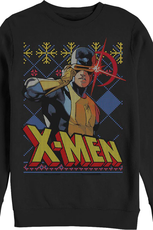 Cyclops Faux Ugly X-Men Christmas Sweater Marvel Comics Sweatshirtmain product image