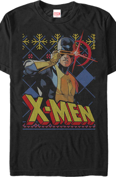 Cyclops Faux Ugly X-Men Christmas Sweater Marvel Comics T-Shirt