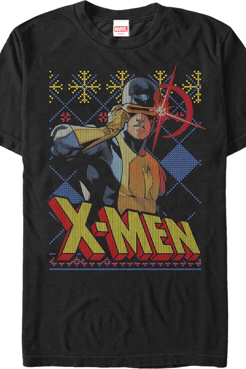 Cyclops Faux Ugly X-Men Christmas Sweater Marvel Comics T-Shirtmain product image