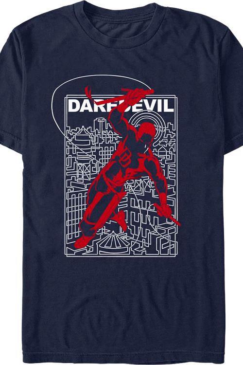 Daredevil Hell's Kitchen Blueprint Marvel Comics T-Shirtmain product image