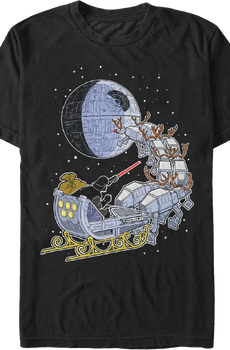 Darth Vader Christmas Sleigh Star Wars T-Shirt