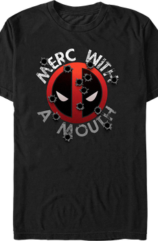Deadpool Bullet Holes Marvel Comics T-Shirt