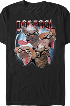 Dogpool Collage Deadpool & Wolverine Marvel Comics T-Shirt