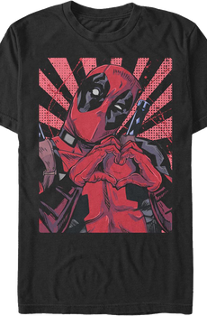 Deadpool Heart Hands Marvel Comics T-Shirt