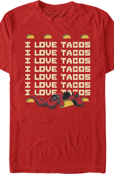Deadpool I Love Tacos Marvel Comics T-Shirt