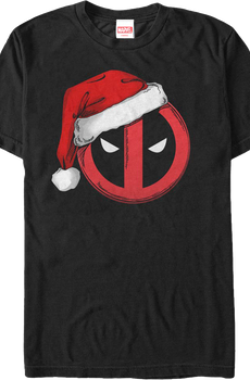 Deadpool Santa Claus Hat Marvel Comics T-Shirt