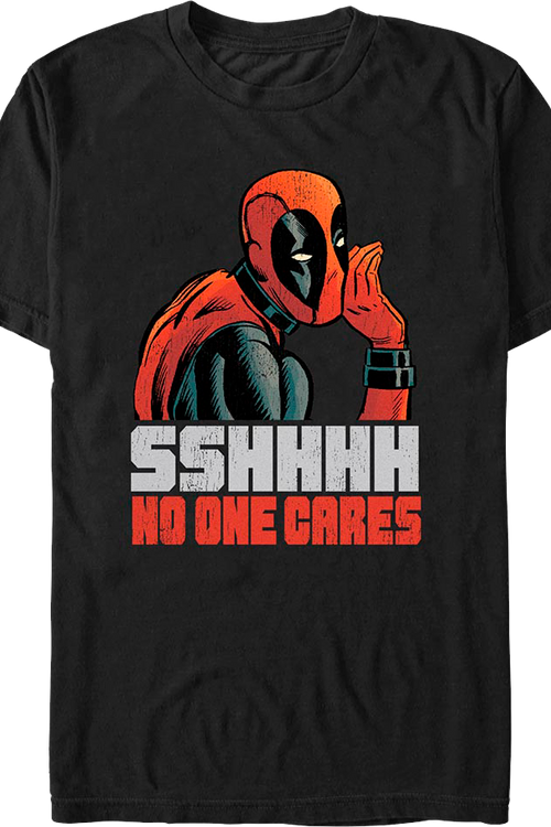 Deadpool Sshhhh No One Cares Marvel Comics T-Shirtmain product image