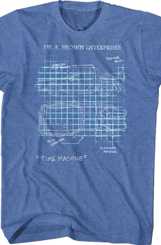 Delorean Schematic Back To The Future T-Shirt