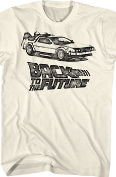 DeLorean Sketch Back To The Future T-Shirt