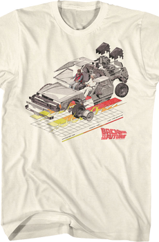 DeLorean With Grid Back To The Future T-Shirt