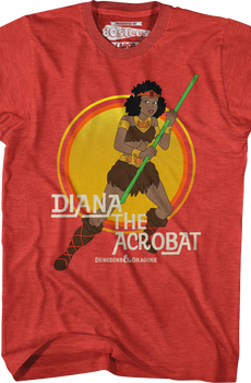 Diana The Acrobat Retro Circle Dungeons & Dragons T-Shirt