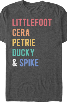 Dinosaur Names Land Before Time T-Shirt