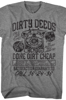 Dirty Deeds ACDC T-Shirt