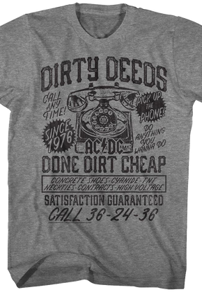 Dirty Deeds ACDC T-Shirt