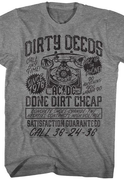 Dirty Deeds ACDC T-Shirt