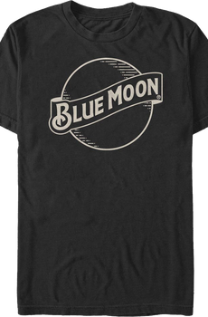 Distressed Black Logo Blue Moon T-Shirt