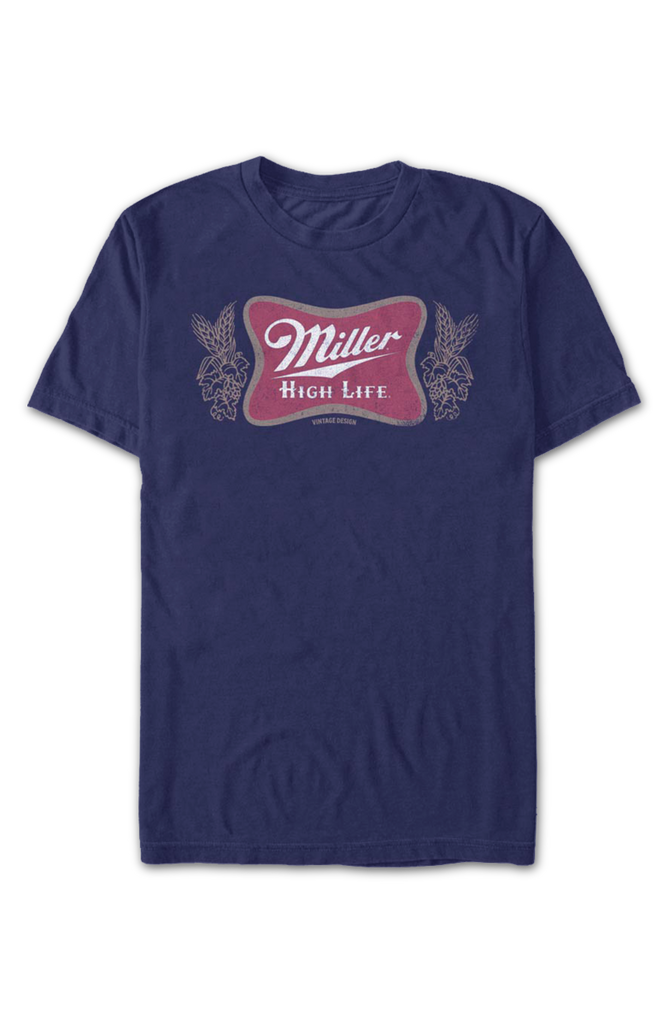 Distressed Charcoal Logo Miller High Life T-Shirt