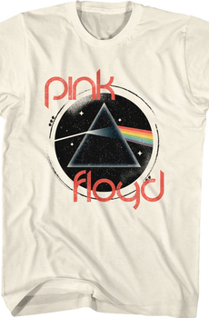 Distressed Circle Dark Side of the Moon Pink Floyd T-Shirt
