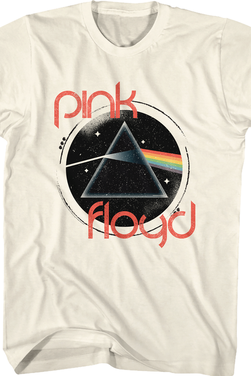 Distressed Circle Dark Side of the Moon Pink Floyd T-Shirtmain product image