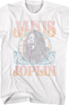 Distressed Circle Janis Joplin T-Shirt