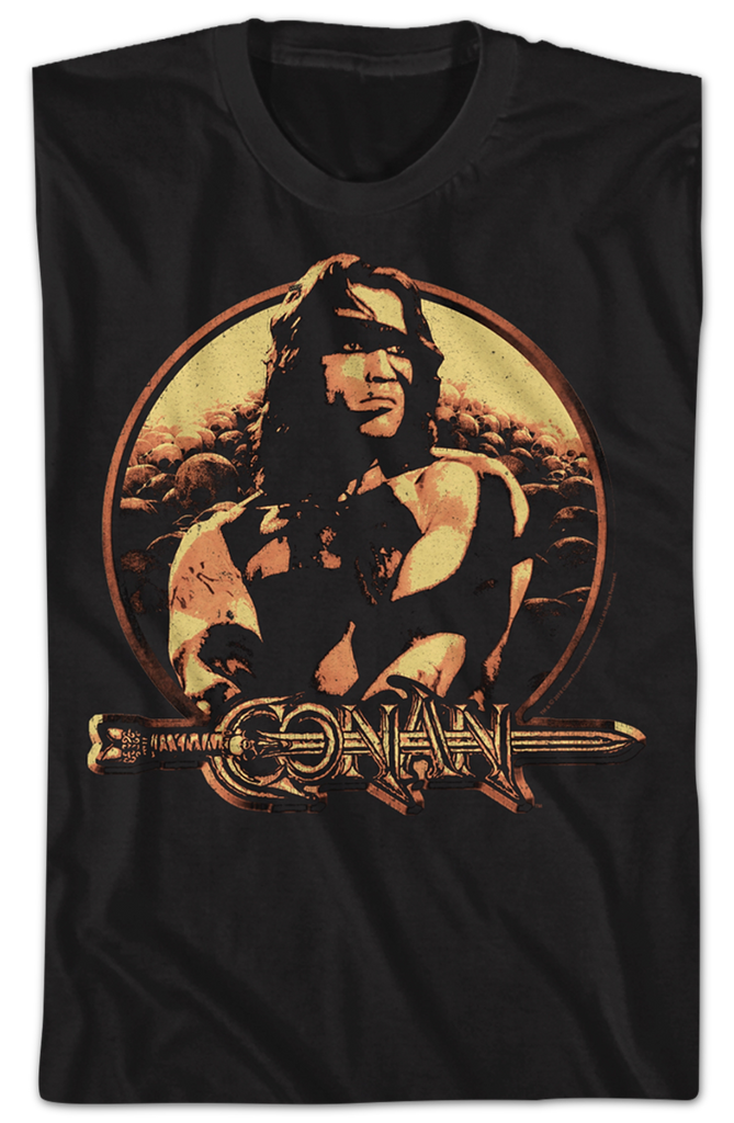 T-shirt Conan Exiles - Motif Conan Gods, Taille L, Noir, 100% Coton, Neuf Sans étiquettes