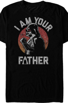 Distressed Darth Vader I Am Your Father Star Wars T-Shirt