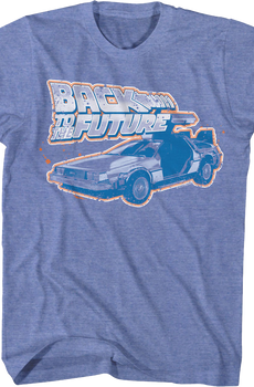 Distressed DeLorean Paint Splatter Back To The Future T-Shirt